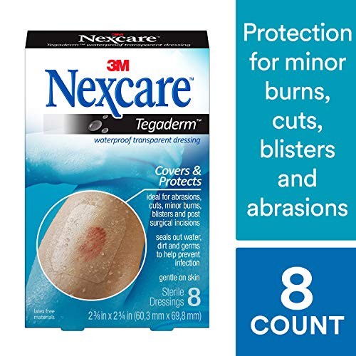 Nexcare first-aid tegaderm transparent dressing 2 inches x 2 3/4 inches - 8 ea