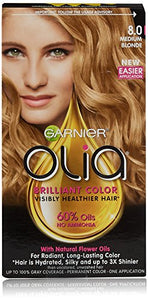 Garnier Olia Permanent Haircolor, Medium Blonde 8.0 - 1 ea