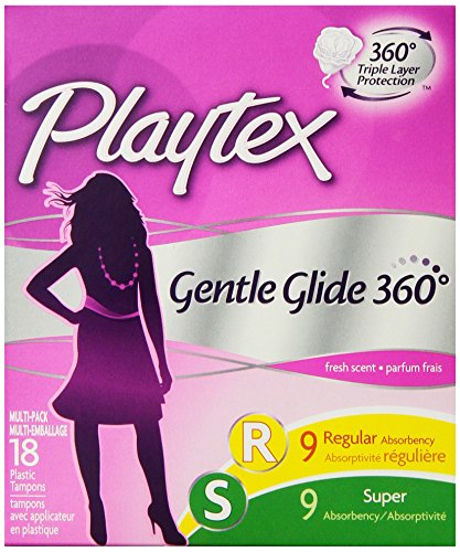 Playtex gentle glide tampons deodorant, multi pack - 18 ea