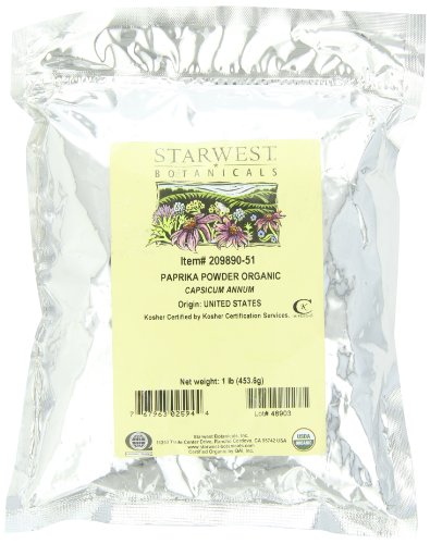 Starwest Botanicals - Bulk Paprika Powder Organic - 1 lb.