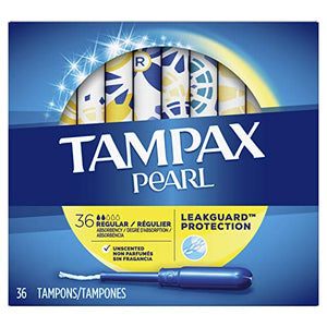 Tampax Pearl Regular Absorbency Tampons, Unscented - 36 ea.