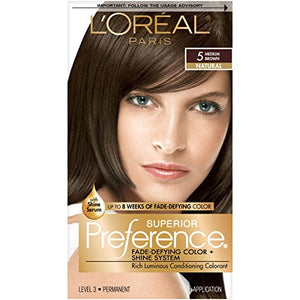 LOreal Superior Preference Hair Color, 5 Medium Brown - 1 ea.