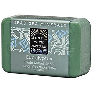 One With Nature - Dead Sea Minerals Triple Milled Bar Soap Eucalyptus - 7 oz.
