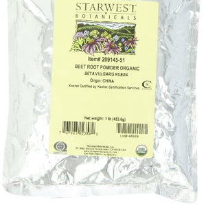 Starwest Botanicals - Bulk Beet Root Powder Organic - 1 lb.