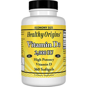 Healthy Origins - Vitamin D3 2000 IU - 360 Softgels