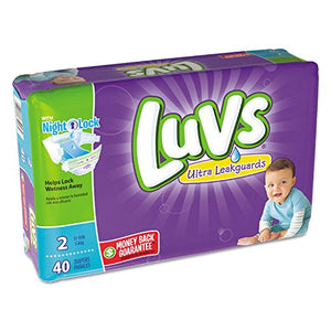 Luvs Ultra Leakguards Diapers Size 2 - 40 ea (Pack of 2)