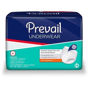 Prevail Extra Underwear, Small And Medium Fits 34 To 46 Inches - 20 ea, 4 Pack