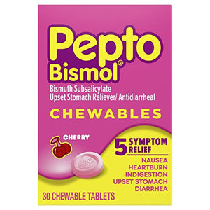 Pepto-Bismol Tablets, Cherry Relieves Heartburn - 30 Each