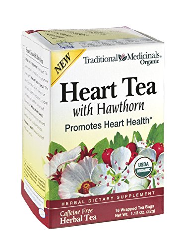 Traditional Medicinals - Organic Heart Tea Caffeine Free Hawthorn Hibiscus - 16 Tea Bags