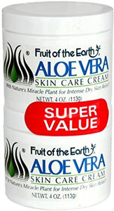 Fruit Of The Earth Aloe Vera Cream - 4 Oz Each X 2 Pieces