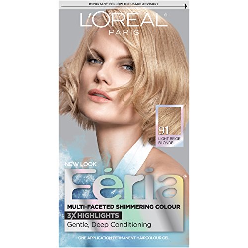 L'Oreal  Feria Multi Faceted Champagne Cocktail, 91 Light Beige Blonde - 1 ea