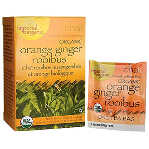 Uncle Lee's Tea - Imperial Chai Organic Orange Ginger Rooibus Caffeine Free - 18 Tea Bags