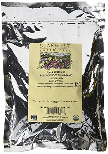 Starwest Botanicals - Bulk Burdock Root C/S Organic - 1 lb.