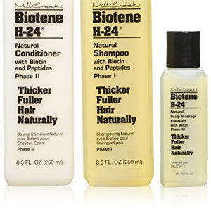 Mill Creek Biotene H-24 Tri-Pack Shampoo Conditioner Scalp Emulsion -- 1 Set