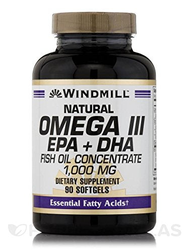 Windmill Omega 3 fish Oil 1000 mg Softgels - 90 ea