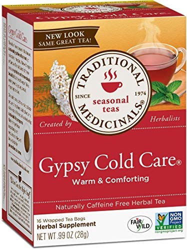 Traditional Medicinals - Gypsy Cold Care Tea - Promotes Respiratory Health - 16 Tea Bags