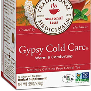 Traditional Medicinals - Gypsy Cold Care Tea - Promotes Respiratory Health - 16 Tea Bags