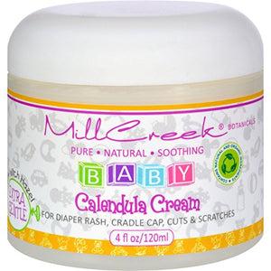 Mill Creek Botanicals - Baby Calendula Cream with Witch Hazel Extra Gentle Fragrance Free - 4 oz.