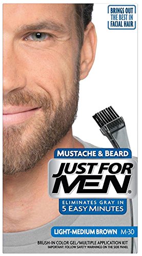Just For Men Color Mustache & Beard, Light-Medium Brown M-30 - 1 ea.