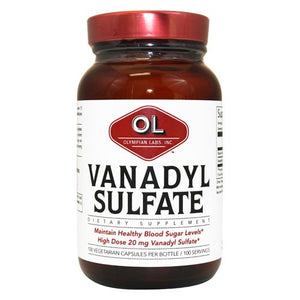 Olympian Labs - Vanadyl Sulfate with Niacin - 100 Capsules