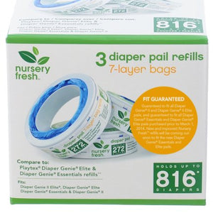 Munchkin Nursery Fresh Diaper Genie Pail Refill - 3 Pack