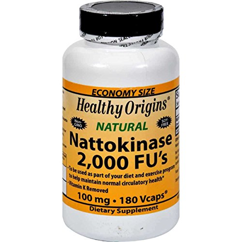 Healthy Origins - Natural Nattokinase 2,000 FU's 100 mg. - 180 Vegetarian Capsules