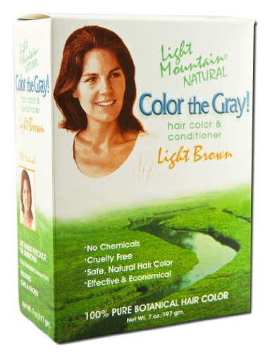 Light Mountain Natural - Color The Gray Hair Color & Conditioner Kit Light Brown - 7 oz.