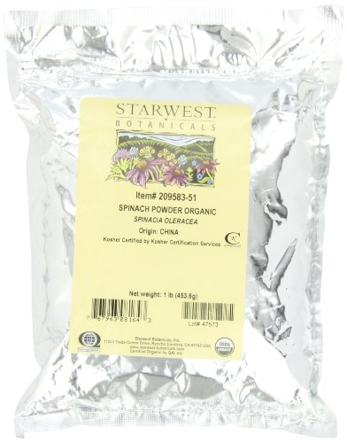 Starwest Botanicals - Bulk Spinach Powder Organic - 1 lb.
