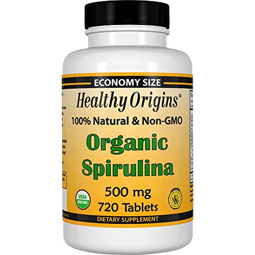 Healthy Origins, Organic Spirulina, 500 mg, 720 Tablets.