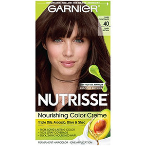Garnier Nutrisse Permanent Haircolor,Dark Brown 40 - 1 ea