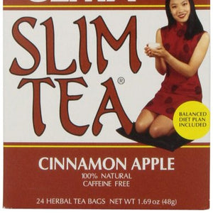 Hobe Labs - Ultra Slim Tea 100% Natural Caffeine Free Cinnamon Apple - 24 Tea Bags.