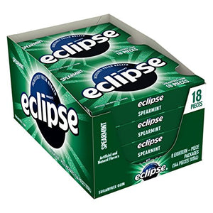 Wrigleys Eclipse sugar free gum, Spearmint 18 ea - 8 pack