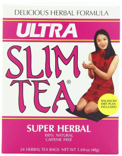 Hobe Labs - Ultra Slim Tea 100% Natural Caffeine Free Super Herbal - 24 Tea Bags.