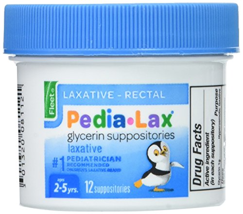 Fleet pedia lax glycerin suppositories for ages 2-5 years children - 12 ea