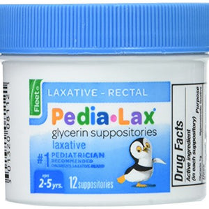 Fleet pedia lax glycerin suppositories for ages 2-5 years children - 12 ea