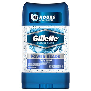 Gillette Anti-Perspirant Deodorant Power Beads Clear Gel, Cool Wave - 3 oz