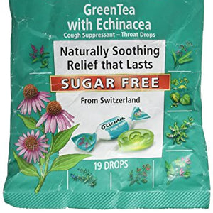 Ricola - Natural Herb Throat Drops Sugar Free Green Tea with Echinacea - 19 Lozenges
