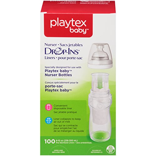 Playtex Nurser System Drop Ins Disposable Bottle Liners - 8 oz, 100 Per Pack