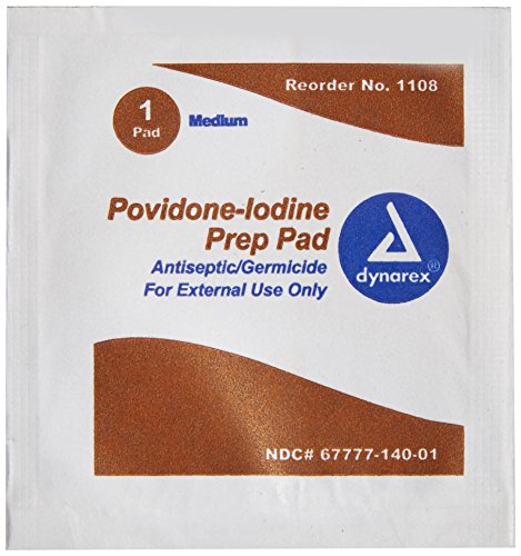 Povidone-Iodine Prep Pads - 100 Ea.