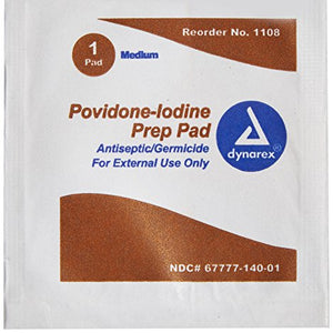 Povidone-Iodine Prep Pads - 100 Ea.