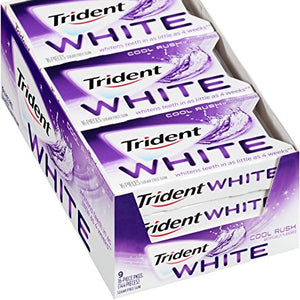 Trident White Cool Rush Sugar Free Gum - 16 ea, 9 Pack