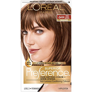 Loreal Preference Hair Color,Light Amber Brown 6AM - 1 ea.