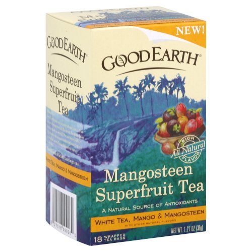 Good Earth Teas - Mangosteen Superfruit Tea White Tea, Mango & Mangosteen - 18 Tea Bags.