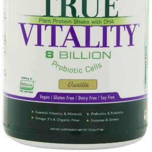 Green Foods Corporation, True Vitality, Plant Protein Shake with DHA, Vanilla - 25.2 oz.